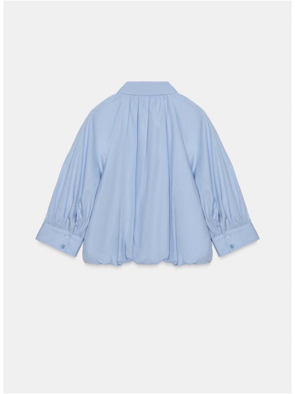 Zara Pale Blue Puff-Sleeve Girls' Blouse